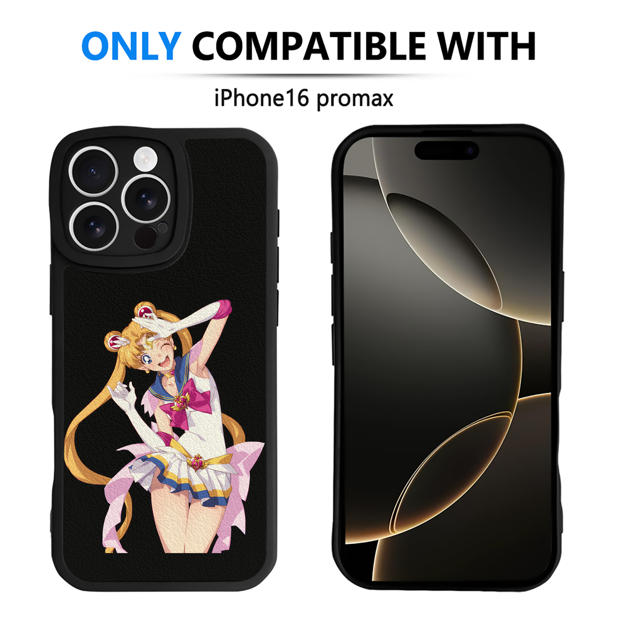 （画像用） 美少女戦士セーラームーン 月野 うさぎ つきの うさぎ Sailor Moon Tsukino Usagi 【iPhone 16シリーズ対応】シリコンスマホケース（レザー調） 材質：シリコン